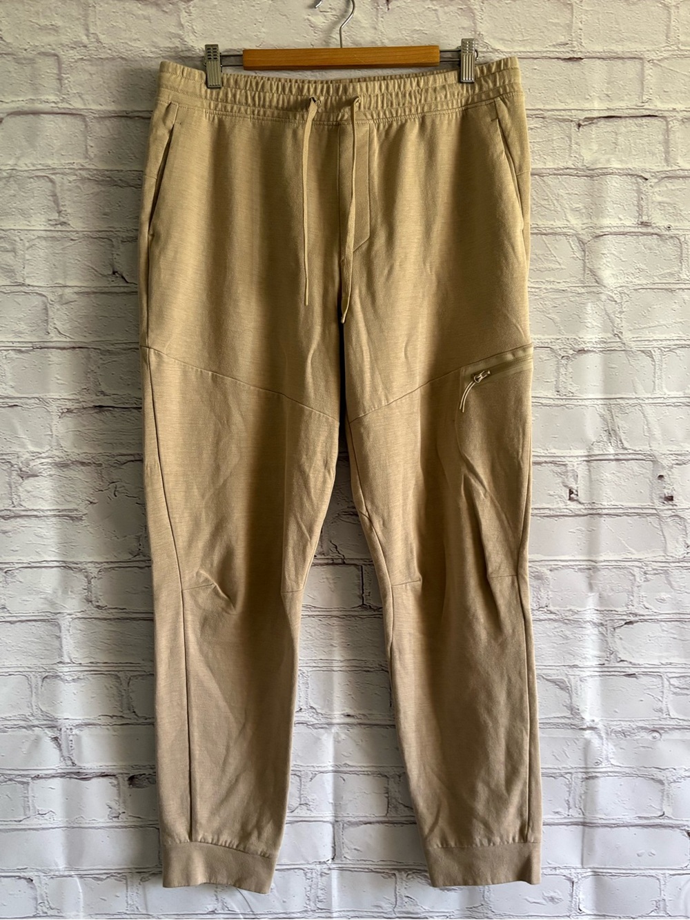 all in motion Tan Drawstring Jogger Pants with Zipper Pocket